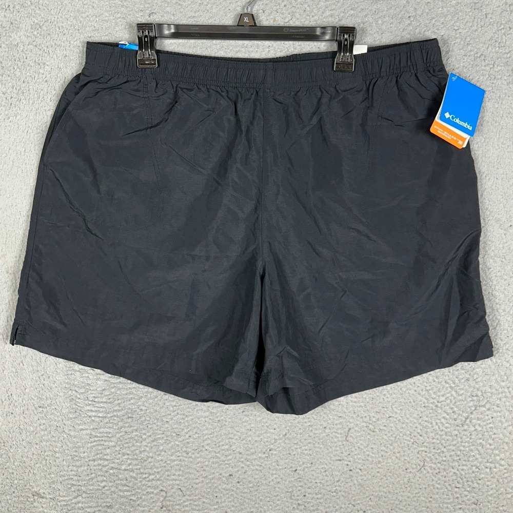 NEW Columbia Sandy River Shorts Womens 2X Black Hiking Elastic Waistband Pull On